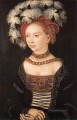 Retrato de una joven renacentista Lucas Cranach el Viejo